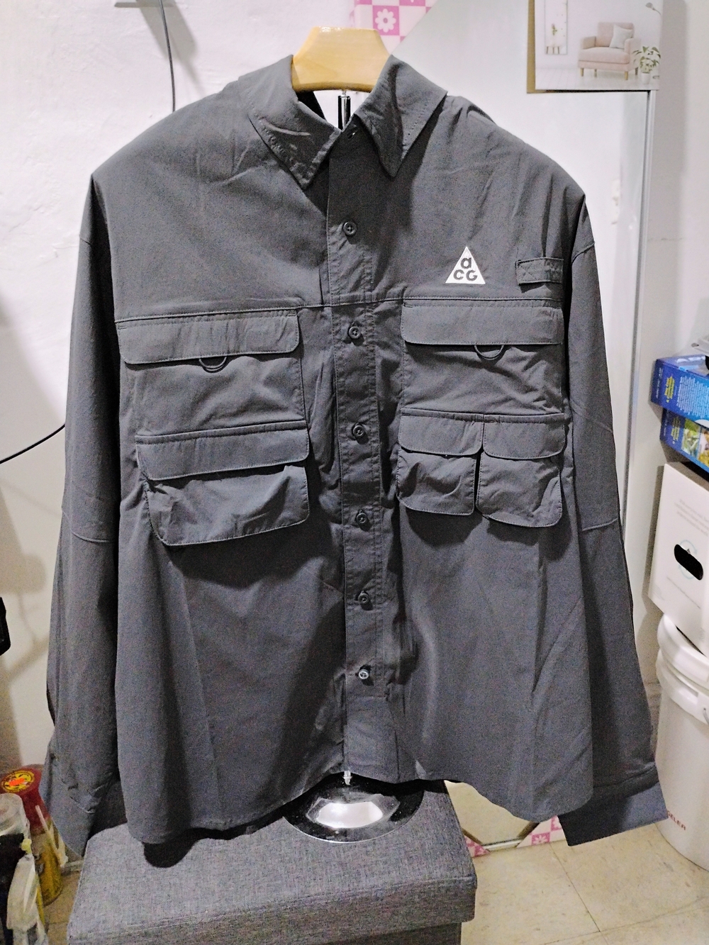 Nike ACG "Orb Weaver" DriFit ADV Multi-Pocket Long Sleeve Shirt Size Large NWT